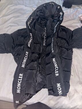 Never Worn Moncler Black Puffer Jacket with Hood